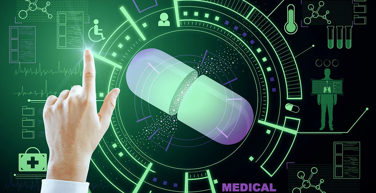 Symbolgrafik Medizin und Technik
