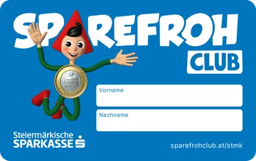 Abbildung der dunkelblauen Sparefroh Club-Karte