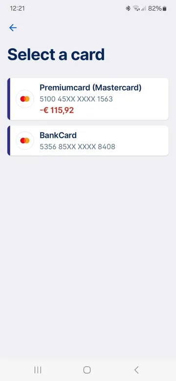 Choose card