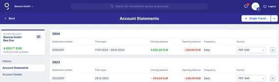 Account Statements