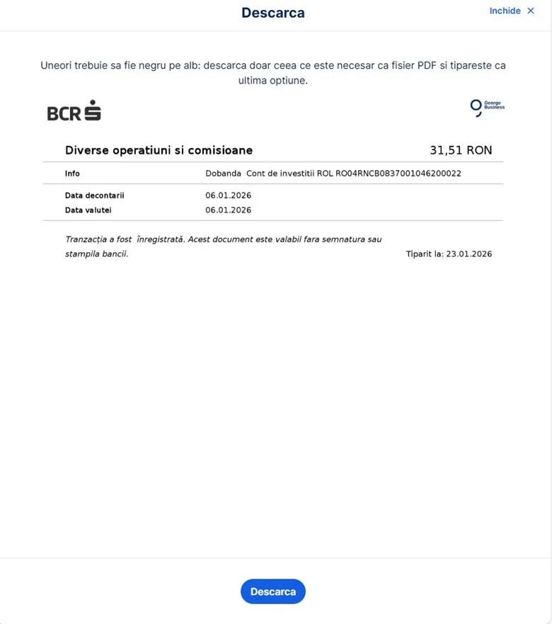 Download transactions details