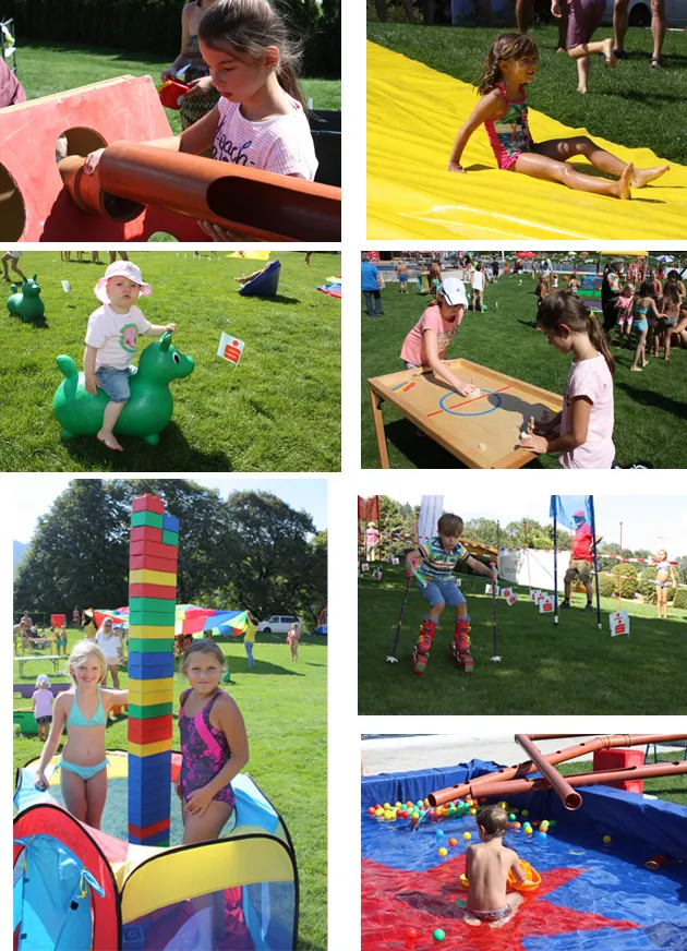 spielende Kinder in einer Collage