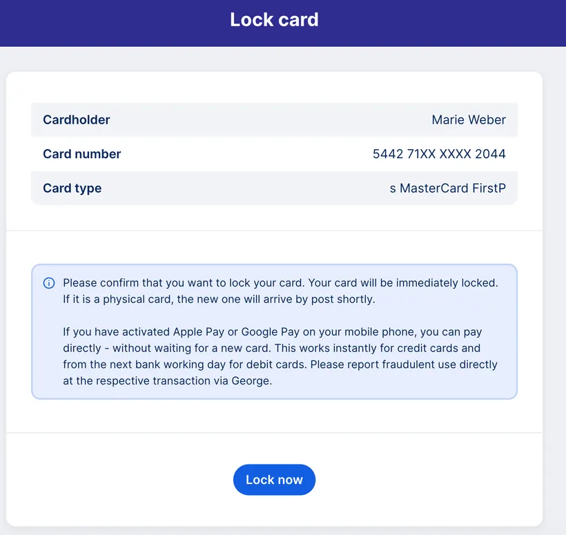 Confirm - Lock - George Web