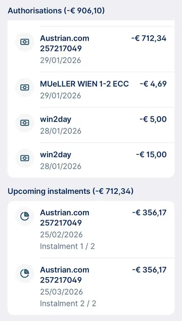 George App - Split Now instalments