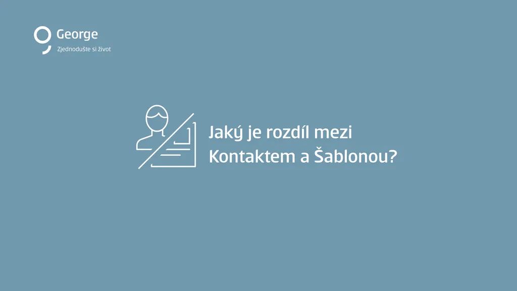 Rozdíl mezi šablonou a kontaktem George krok 1