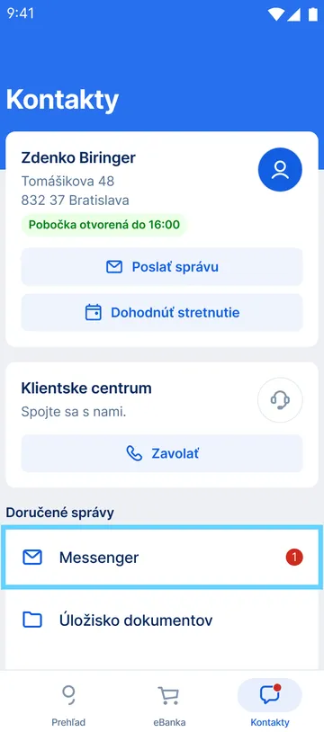 doručené správy app