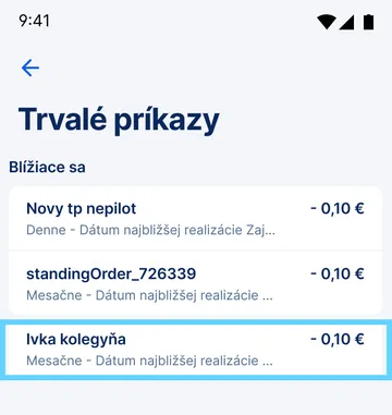 Výber tvalého príkazu, ktorý zmeníte