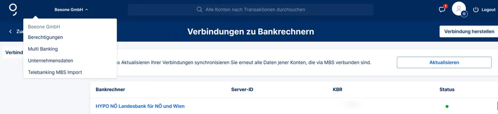 MultibankingMenu