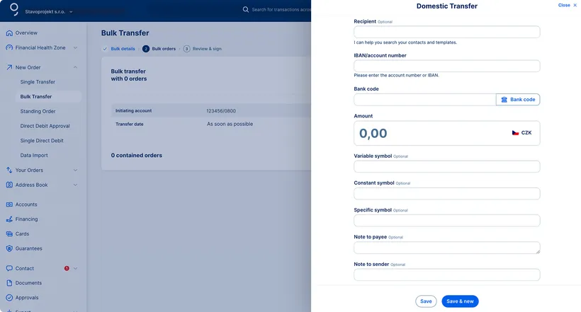 Adding new payments to bulk