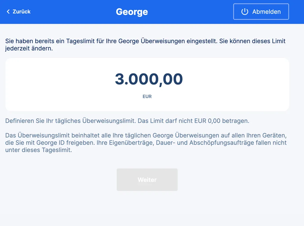 Web Tageslimit