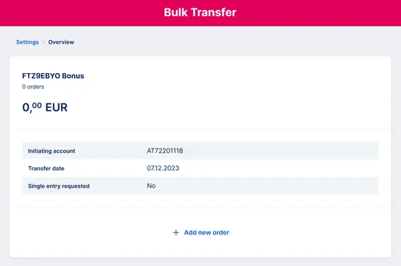 Your Bulk Transfer