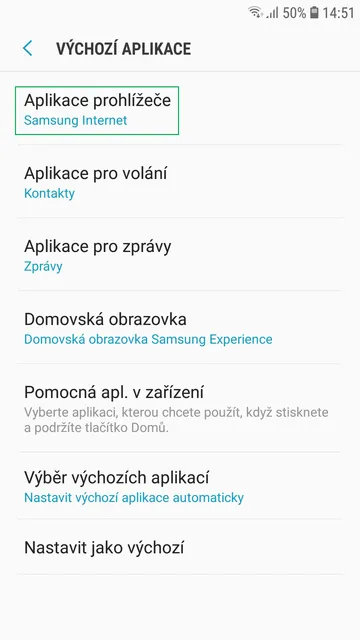 Změna prohlížeče - George v mobilu - krok 8