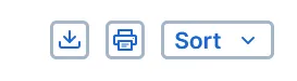 The icon for the download of the account history