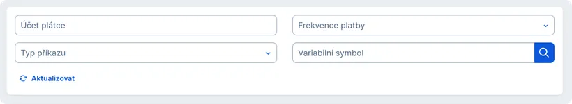 Filtrování trvalých příkazů