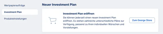 Investment Plan eröffnen