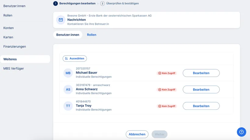 Add-on-Berechtigungen für geschäftliche Nachrichten ändern
