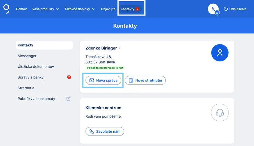 kontakty web