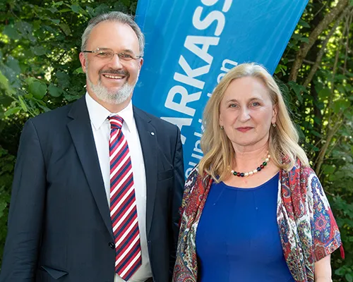 Vorstandsduo der Sparkasse Neunkirchen Dr. Peter Prober und Mag. Gertrude Schwebisch