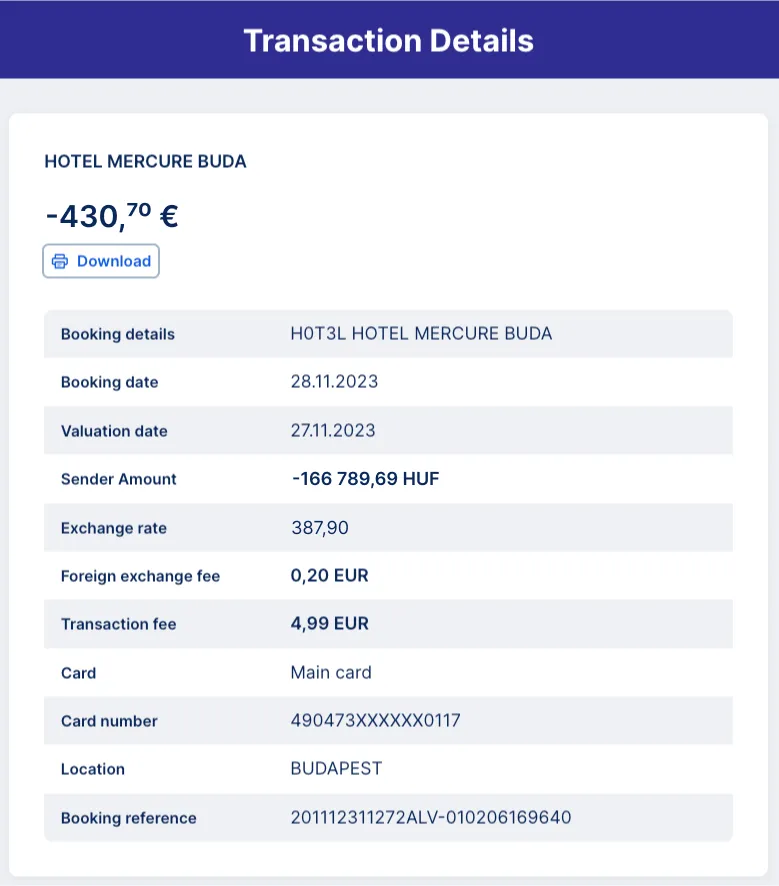 Transaction Details