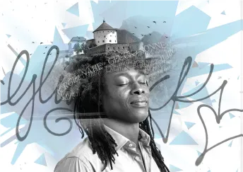 Plakat von Dame mit geschlossenen Augen