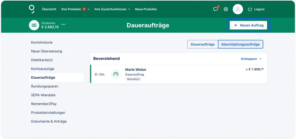 Abschöpfungsaufträge