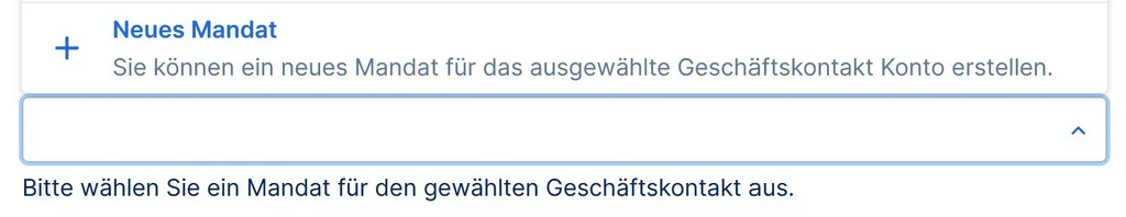 Erstellen von Lastschrift-Mandaten