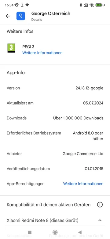 Play Store Versionsnummer