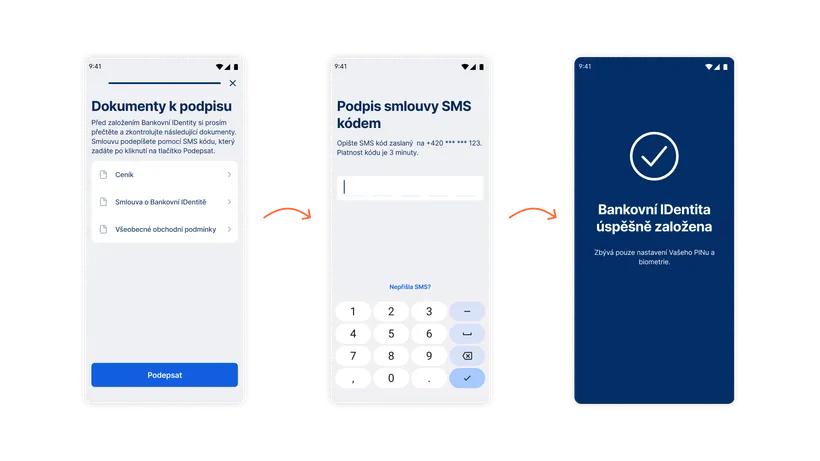 Podepsání smlouvy o Bankovní IDentitě ČS
