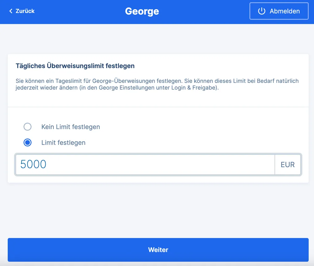 Web Tageslimit