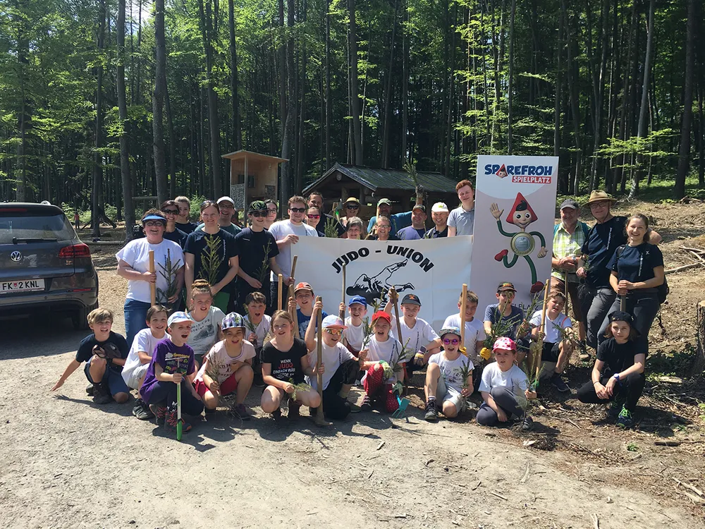 Erfolgreiches Wildpark-Aufforsten der Judo Union Feldkirch
