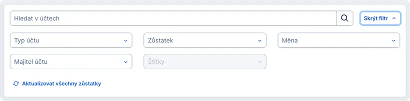 Rošířené možnosti vyhledávání