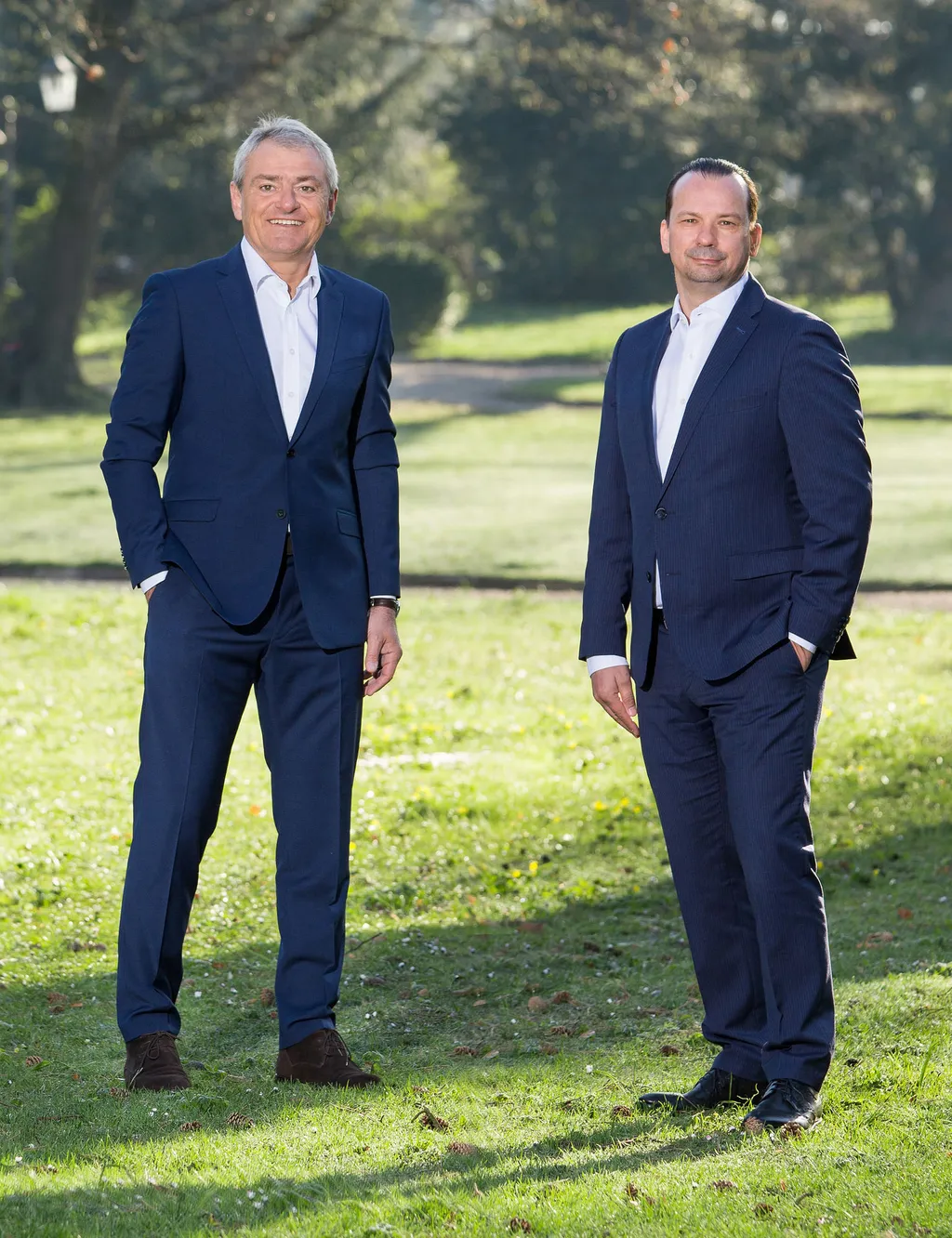 Die beiden Vorstandsdirektoren Mag. Helge Haslinger, MBA, MA und Mag. Peter Hronek, MBA