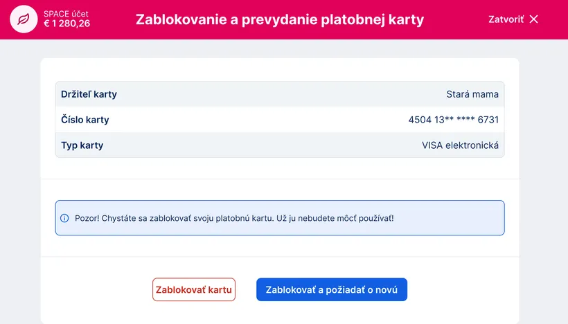 blokovanie karty web