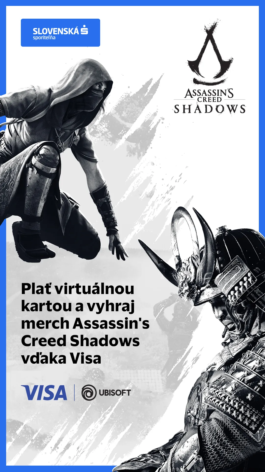 Súťaž - plať virtuálkou a vyhraj merch Assassins Creed Shadows