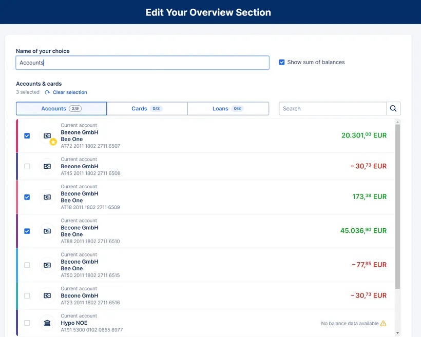 Select Accounts