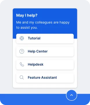 The help & support section, including the shortcut to Hey George