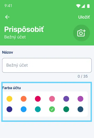 výber farby