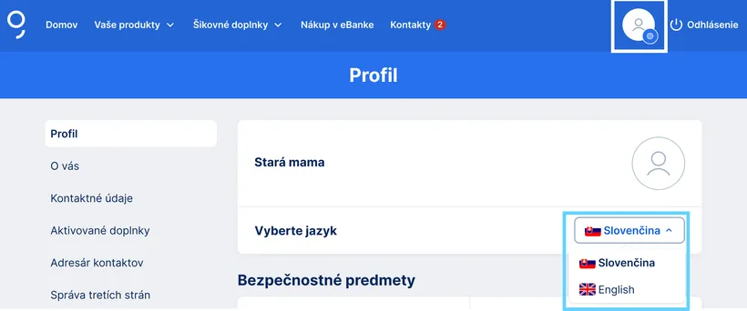 zmena jazyka web 
