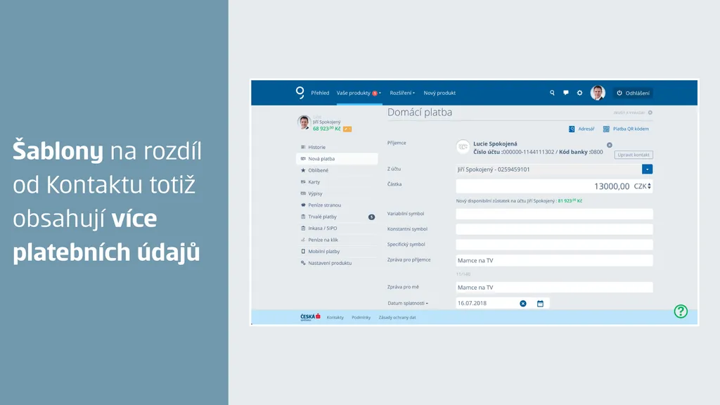 Rozdíl mezi šablonou a kontaktem George krok 4