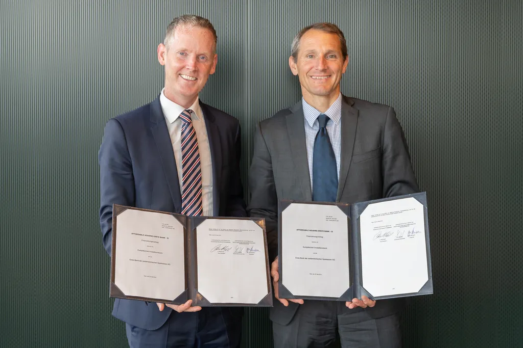 Andrew McDowell, Vizepräsident der EIB, Stefan Dörfler, CEO Erste Bank Oesterreich