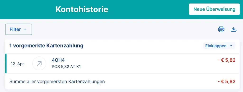 Kontohistorie