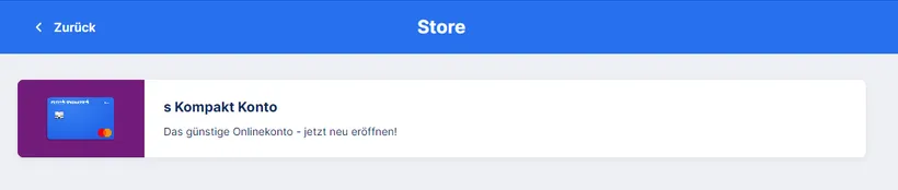 Girokonto s Kompakt im George Store