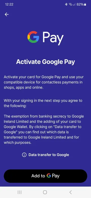 Activate Google Pay