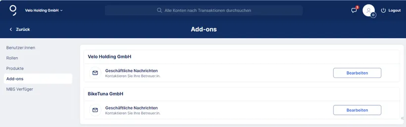 Add-on-Berechtigungen für geschäftliche Nachrichten