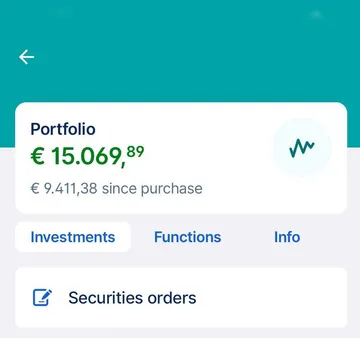 Securities orders in the app