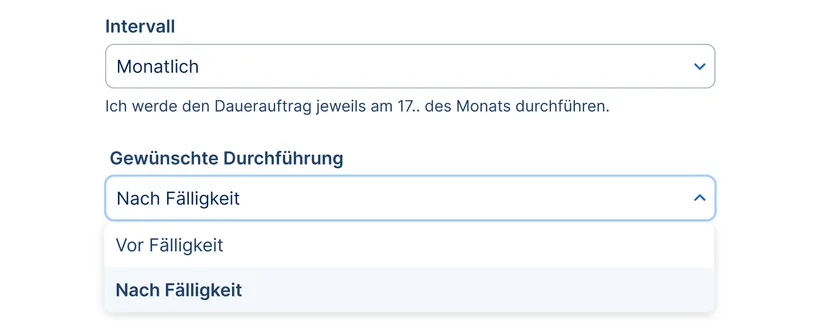 Daueraufträge flexilber durchführen