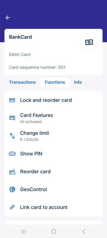 FunctionsDebitCard