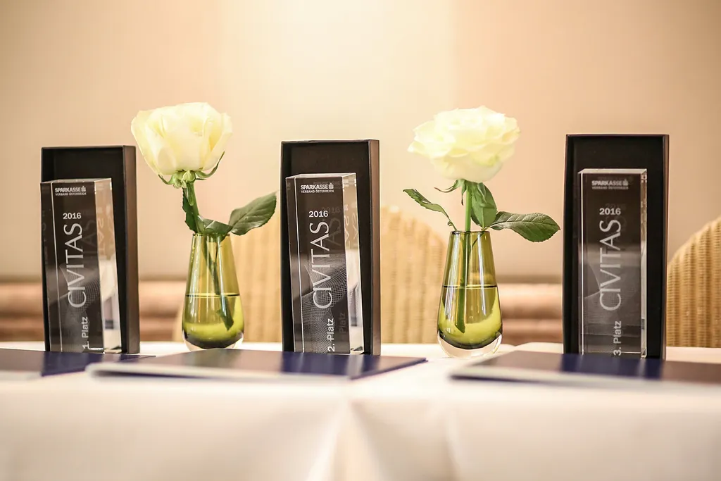 Der Civitas-Award, der für besondere Projekte der Sparkassenstiftungen seit 2009 jährlich verliehen wird.