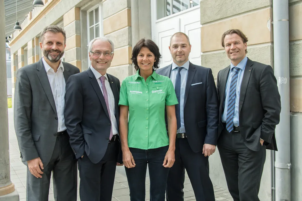Herbert Loos, Anton Steinberger, Extrembergsteigerin Gerlinde Kaltenbrunner, Daniel Mierer, Hannes Fehr