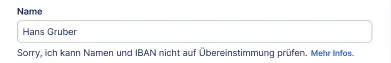 Verification of payee / Empfängerüberprüfung - kann nicht durchführen